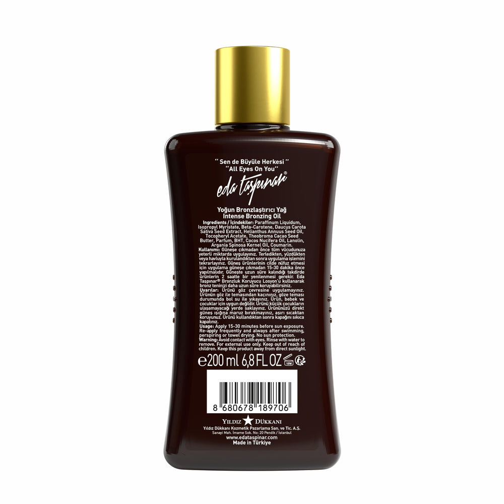Eda Taşpınar bottle on beach towel conveying Mediterranean glow and lifestyle