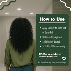 EDEN BodyWorks before and after image showing reduced frizz and improved curl definition