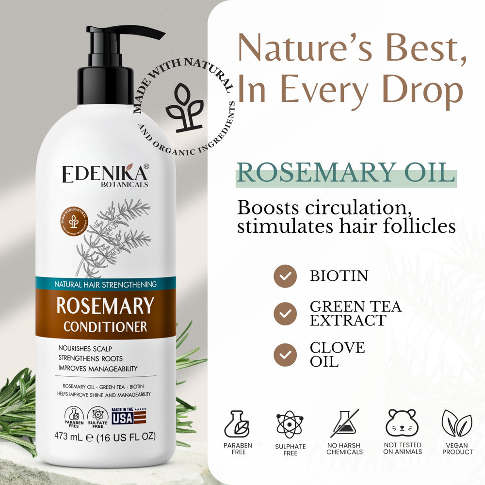 Edenika Botanicals creamy conditioner texture on hand for deep hydration benefit
