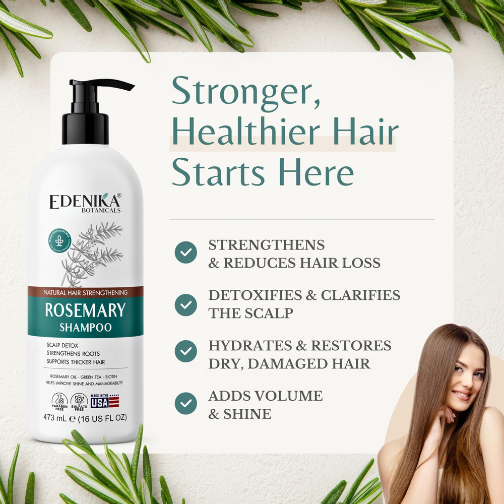 Edenika Botanicals pump dispensing shampoo demonstrating easy use and controlled dosing