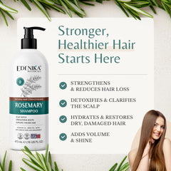 Edenika Botanicals pump dispensing shampoo demonstrating easy use and controlled dosing