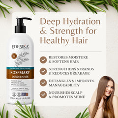 Edenika Botanicals pump dispensing conditioner with smooth texture for easy use