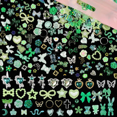 editTime close-up of green resin butterfly charm highlighting lifelike detail and color pop
