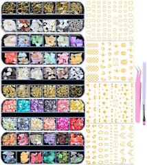 editTime five open boxes laid flat showing organized selection for multiple manicures