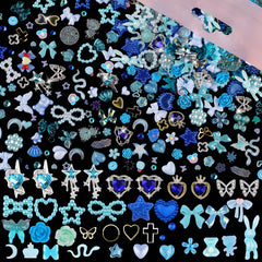 editTime close-up of blue resin butterflies highlighting lifelike detail