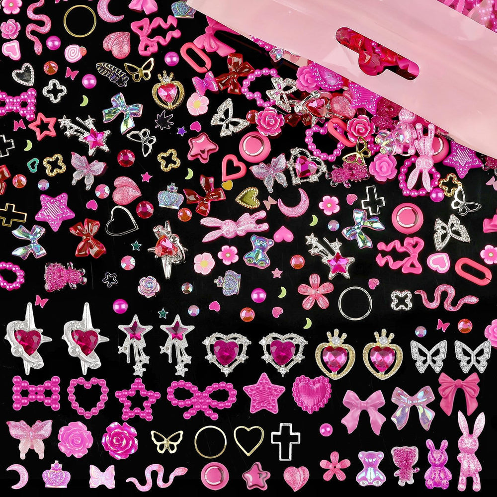 editTime close-up of resin butterfly and flower charms adding colorful dimension