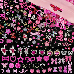 editTime close-up of resin butterfly and flower charms adding colorful dimension