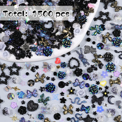 editTime flatback pearls and rhinestones grouped for layering and contrast — easy adhesion