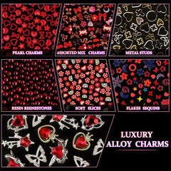 editTime flatback pearls and rhinestones arranged to create layered textural effects