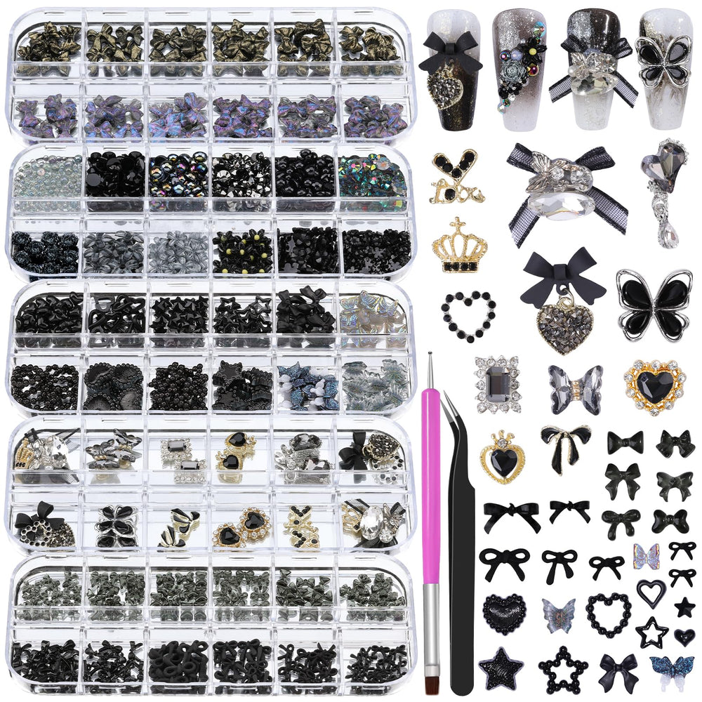 editTime front packaging showing five organized charm boxes for neat storage and portability