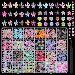 editTime packaging showing 400-piece Hawaii flower charms, quick styling benefit