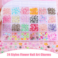 editTime flower charms decorating a phone case, personalizes accessories
