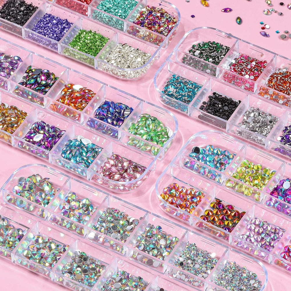 editTime hand applying rhinestone showing tidy professional finish