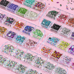editTime hand applying rhinestone showing tidy professional finish