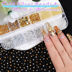 editTime tiny pearls and caviar beads grouped for delicate textured designs