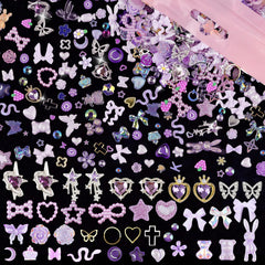 editTime close-up of purple resin butterflies and flowers adding realistic detail