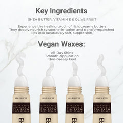 EFFIEBETY open tube revealing balm surface and subtle sheen for long-lasting moisture
