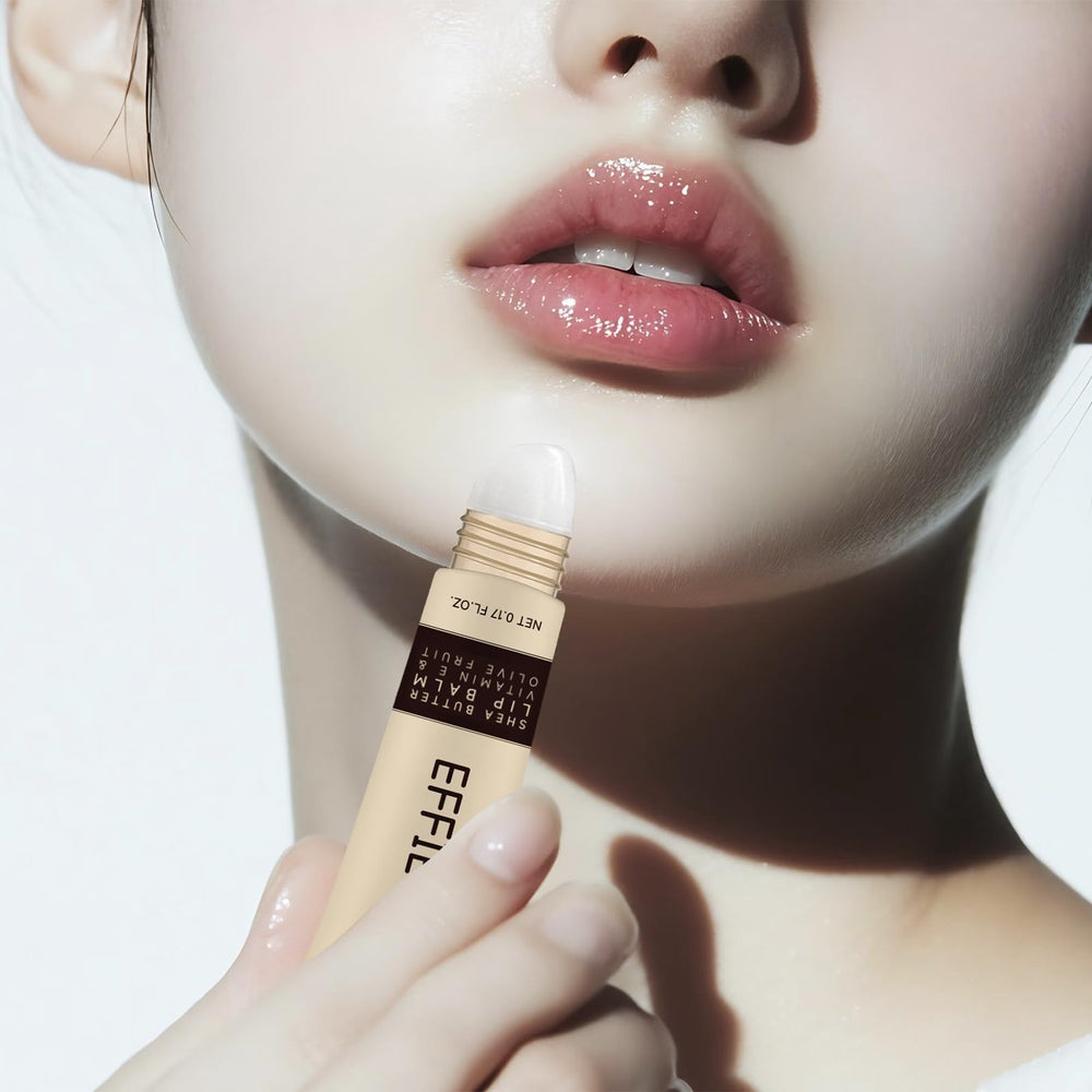 EFFIEBETY close-up of lip balm texture highlighting smooth shea butter hydration