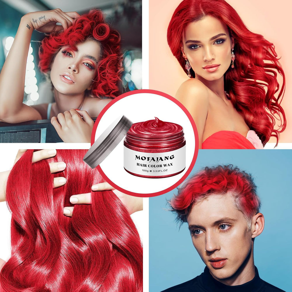 EFLY styled red hair side profile showcasing hold and shine