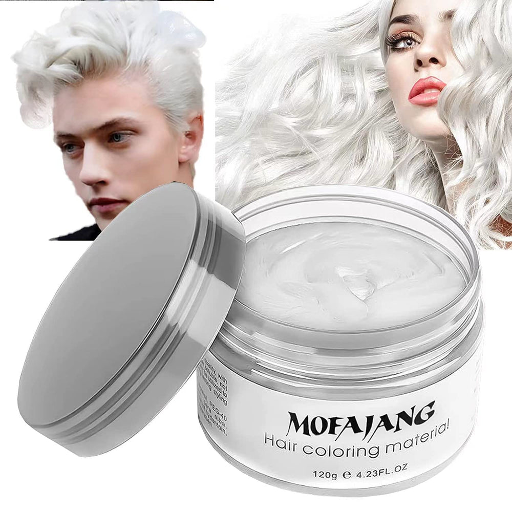 EFLY jar front view showing white hair wax and clear label benefit instant color