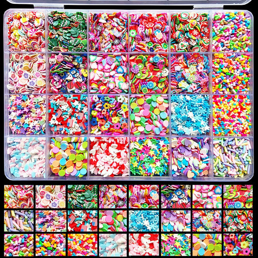 EHOPE front packaging showing 24-style fake sprinkles kit and contents for easy selection