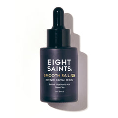 Eight Saints front packaging showing bottle and label, highlights clean formula benefit