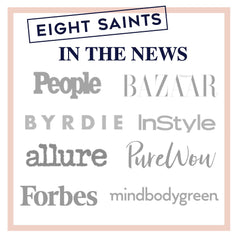 Eight Saints in bathroom routine with makeup application benefit