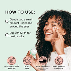 Eight Saints ingredient display with hyaluronic acid and peptides indicating targeted skincare benefits