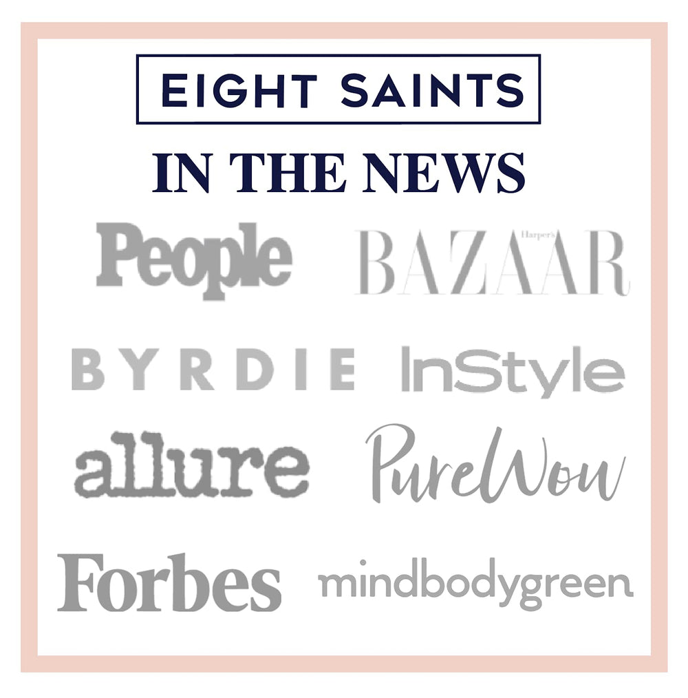 Serum being applied to skin showing Eight Saints quick absorption benefit