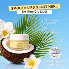 EJW open jar top view revealing creamy scrub texture and easy scoop benefit