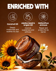 EJW lip scrub held in a hand to show size and portability for on-the-go convenience