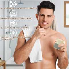 EKIVAO lather on hands demonstrating gentle cleansing