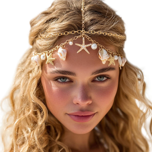 ELABEST front view shell head chain showing full design and beach-ready look