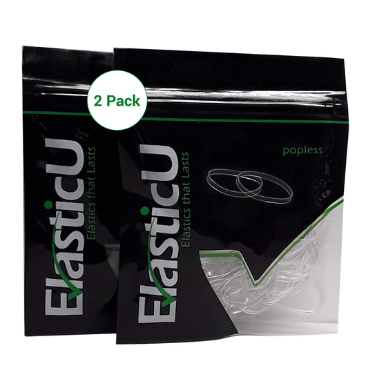 ElasticU front packaging showing two clear packs and quantity benefit