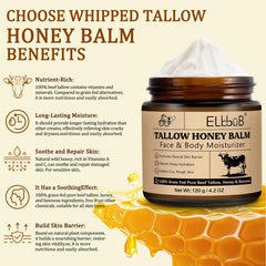 ELBBUB whipped tallow texture close-up highlighting soft spreadability