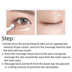 ELCHHIRSCH application demonstration under eye illustrating gentle massage and de‑puffing
