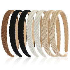Eleilians front view of seven headbands showing styles and versatile wear