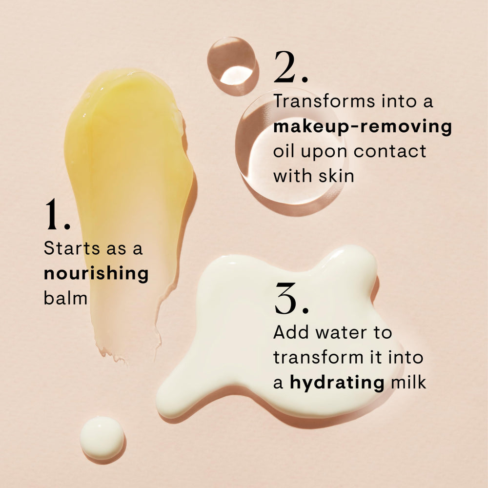 ELEMIS balm in use removing waterproof mascara and foundation efficiently