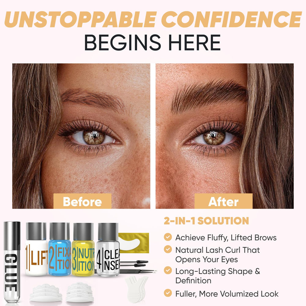 Elevate the Beauty open kit layout with tools and bottles for easy use