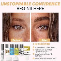 Elevate the Beauty open kit layout with tools and bottles for easy use
