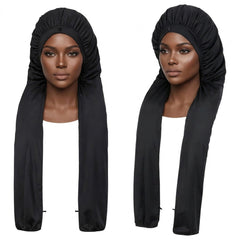 ElevateTech bonnet worn during yoga showing style protection