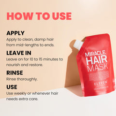 ELEVEN AUSTRALIA smooth shiny hair after mask for improved manageability