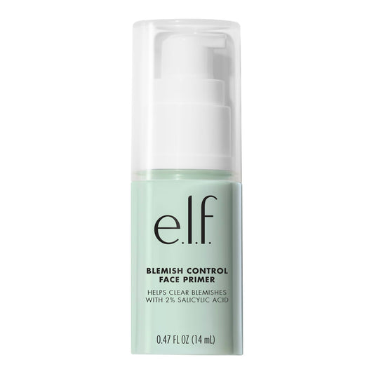 e.l.f. primer front packaging shows bottle and branding for easy identification