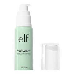 e.l.f. primer placed on bathroom vanity suggesting everyday skincare and makeup routine