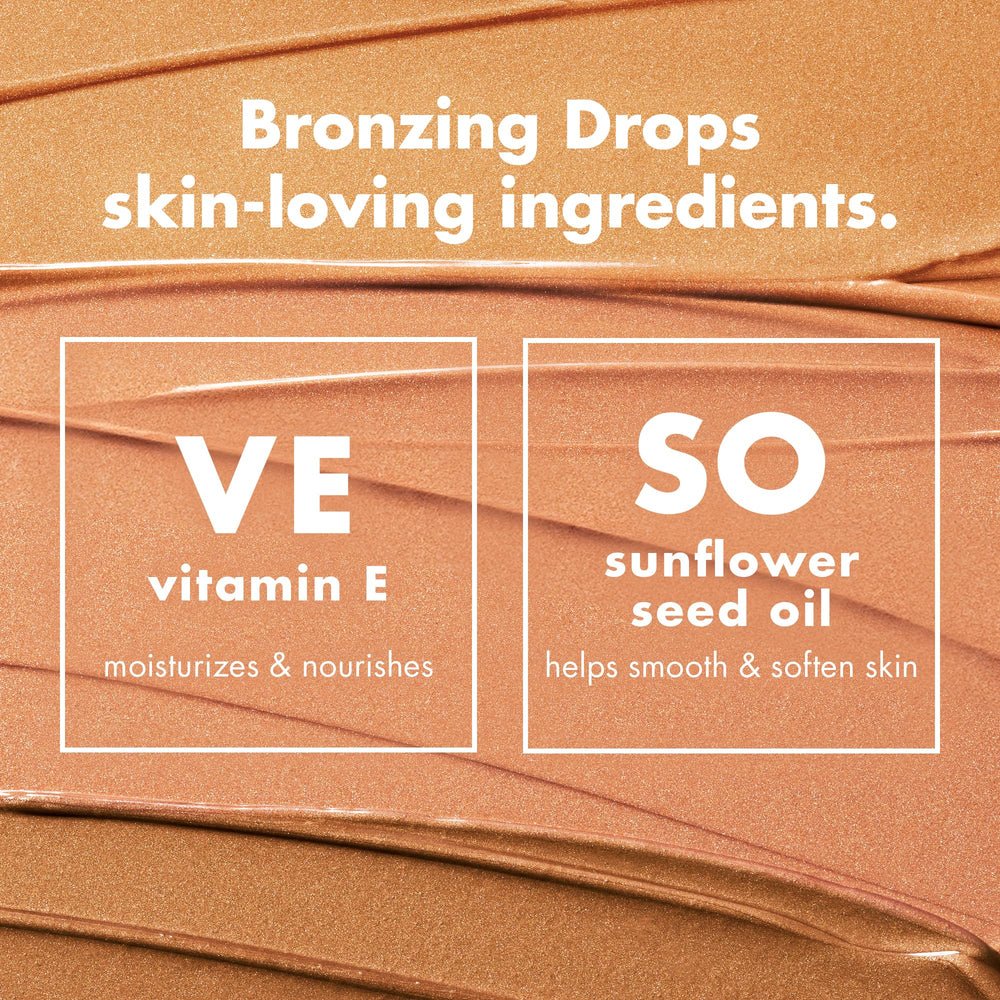e.l.f. bronzing drops texture on skin blended for natural luminous finish
