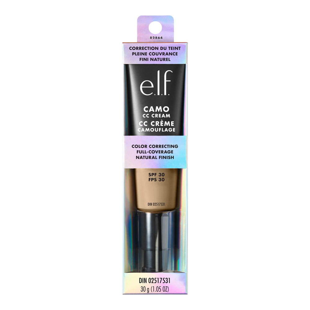 e.l.f. Camo CC Cream Light 205 N swatches to compare undertone fit and coverage