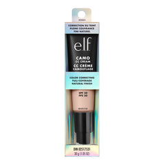 e.l.f. Camo CC Cream next to a coin size comparison indicating 30ml scale