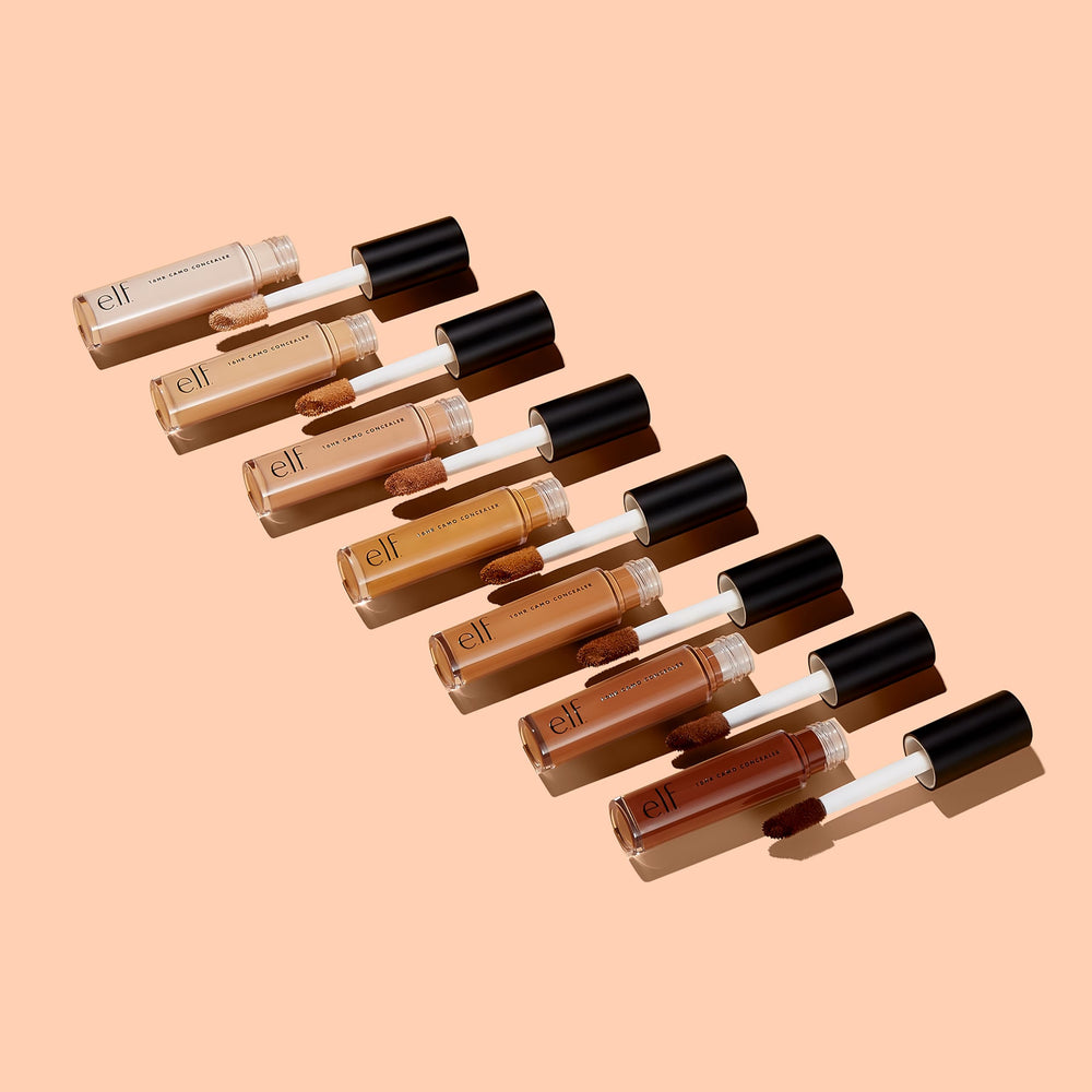 e.l.f. lifestyle flatlay with concealer and tools for everyday use