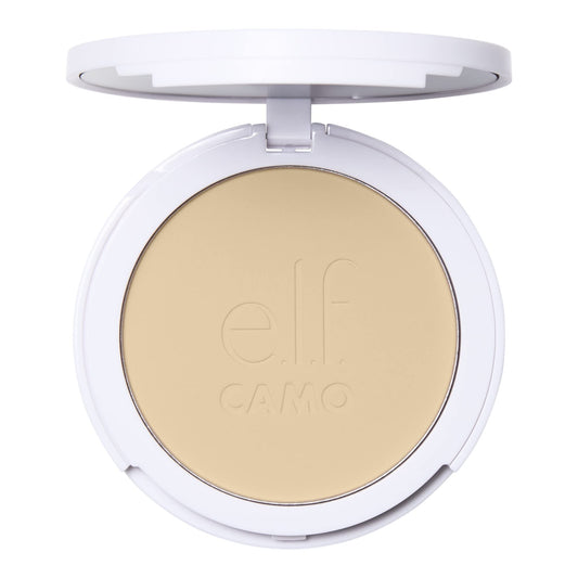 e.l.f. compact front view showing slim design and travel-friendly benefit