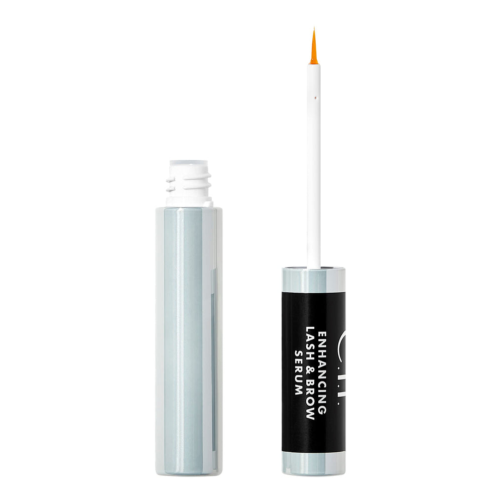 e.l.f. Enhancing Lash & Brow Serum front packaging shows product and size benefit